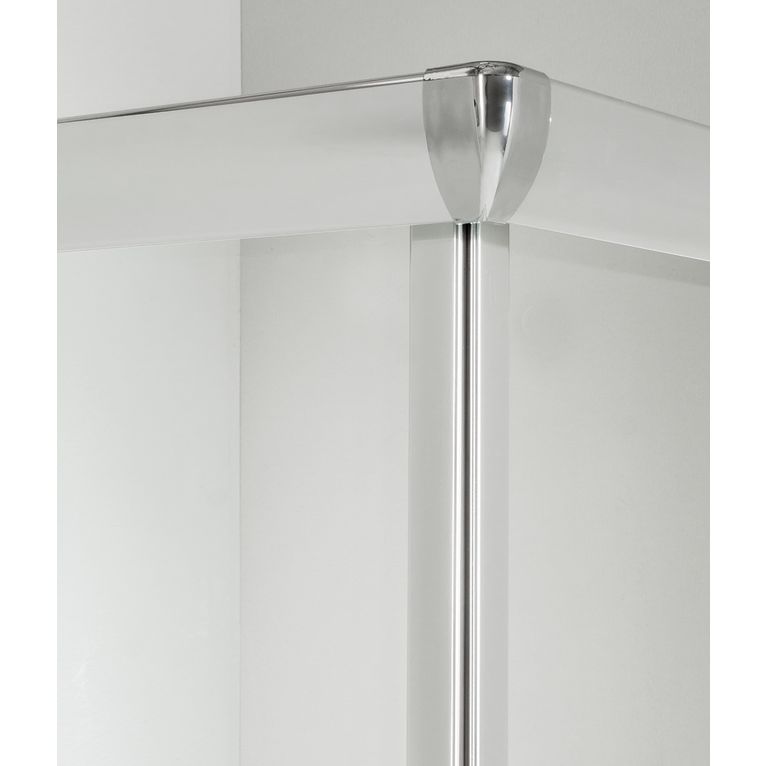 box doccia 3 lati porta scorrevole 70x70x70 cm trasparente