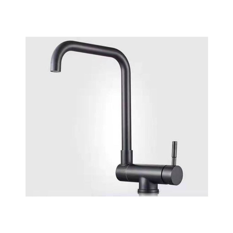miscelatore cucina canna abbattibile nero opaco completo di flessibili serie mc