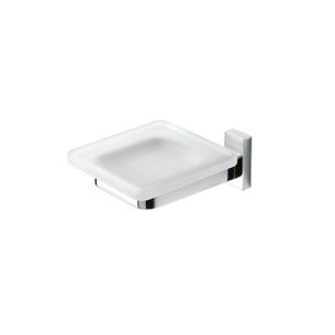 PORTASAPONE CROMO E VETRO SATINATO SERIE SLIM CAPANNOLI