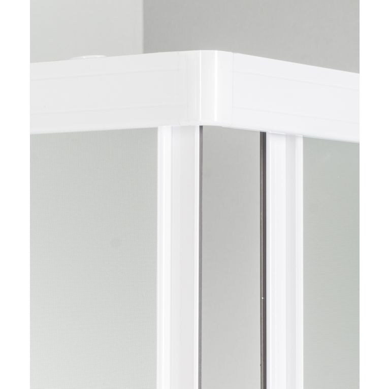 box doccia 3 lati porta scorrevole 80x85x80 cm opaco bianco
