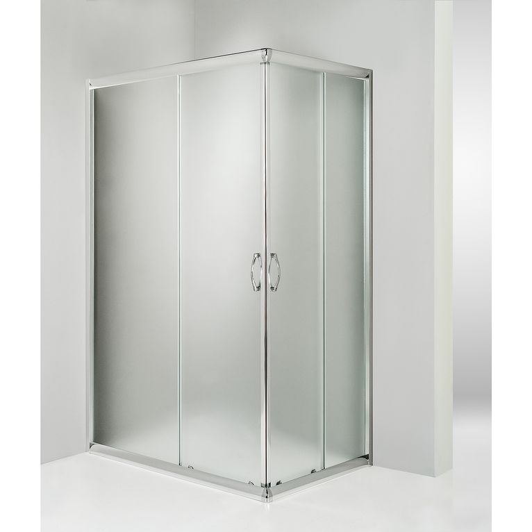 box doccia angolare porta scorrevole 65x65 cm opaco serie n