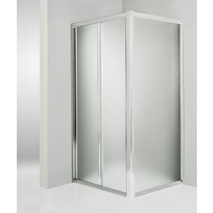 BOX DOCCIA ANGOLARE ANTA FISSA PORTA SOFFIETTO 70X90 CM OPACO