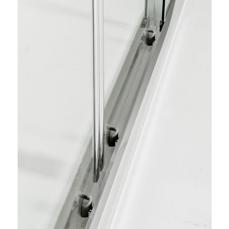  box doccia angolare anta fissa porta scorrevole 65x165 cm trasparente