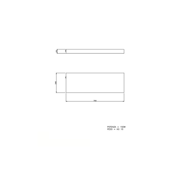 termoarredo scaldasalviette elettrico a muro hom - segreto