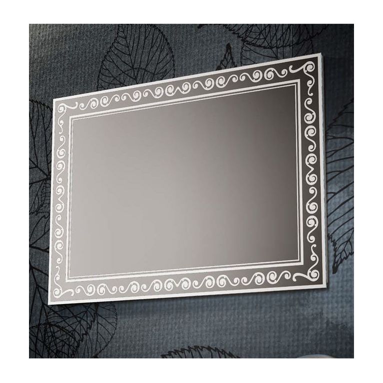 specchio con decori satinati 60x60 cm art 1011-a serie la progetto
