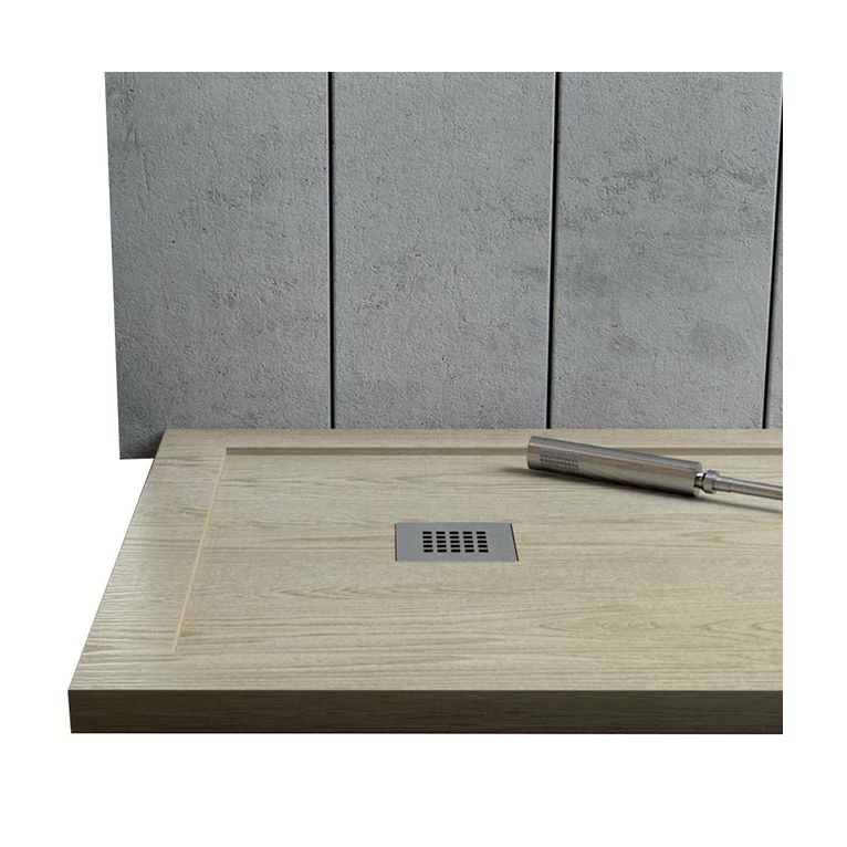 piatto doccia rettangolare in marmo-resina 80x180 cm - rocky wood
