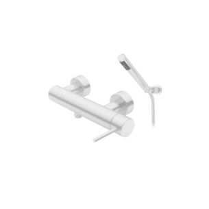 MISCELATORE MONOCOMANDO ESTERNO DOCCIA BIANCO OPACO MINIMAL MN50 DC CON KIT DOCCIA