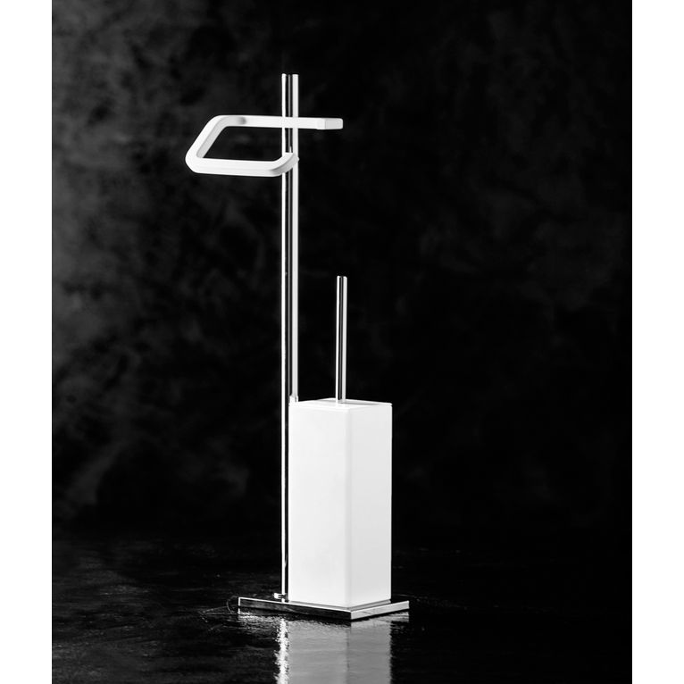 piantana wc in corian bianco art. bend 31.34 serie la progetto