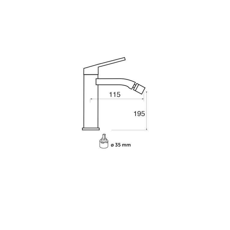 miscelatore monocomando bidet con scarico pop-up tekno tk30