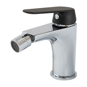 MISCELATORE BIDET CROMATO CON LEVA NERO OPACO CON PILETTA CLICK CLACK 1" 1/4 E FLESSIBILI SERIE DREAM