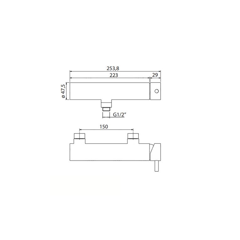 miscelatore mx2b in ottone doccia esterno serie sphera