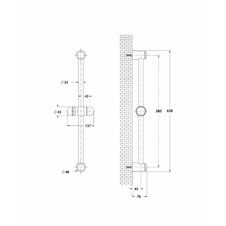 saliscendi rillo sl5r422t5cr in ottone completo di doccia iris3,portasapone e flessibile serie sphera