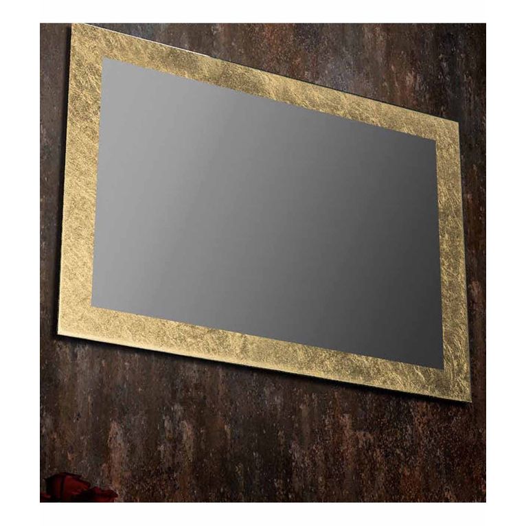 specchio con cornice in foglia silver 100x70 cm art 1066-e serie la progetto