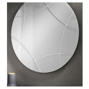 SPECCHIO CON DECORI INCISI ROTONDO 80 CM ART 1054-C SERIE LA PROGETTO
