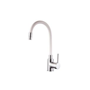 MISCELATORE CUCINA CANNA FLESSIBILE E GIREVOLE COLORE BIANCO COMPLETO DI FLESSIBILI SERIE MC