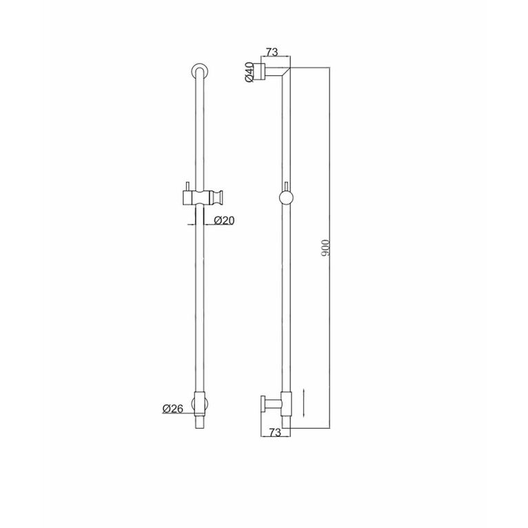 saliscendi evolution sl0vs6703cr in ottone completo di doccia alisso3 e flessibile in pvc serie sphera
