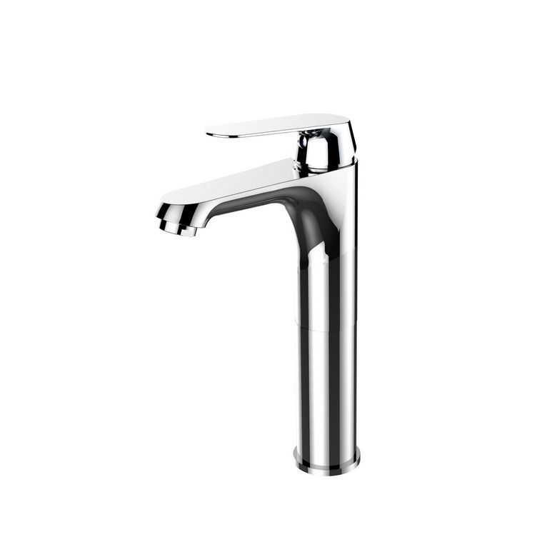 miscelatore lavabo alto cromato con piletta click clack 1" 1/4 e flessibili serie dream