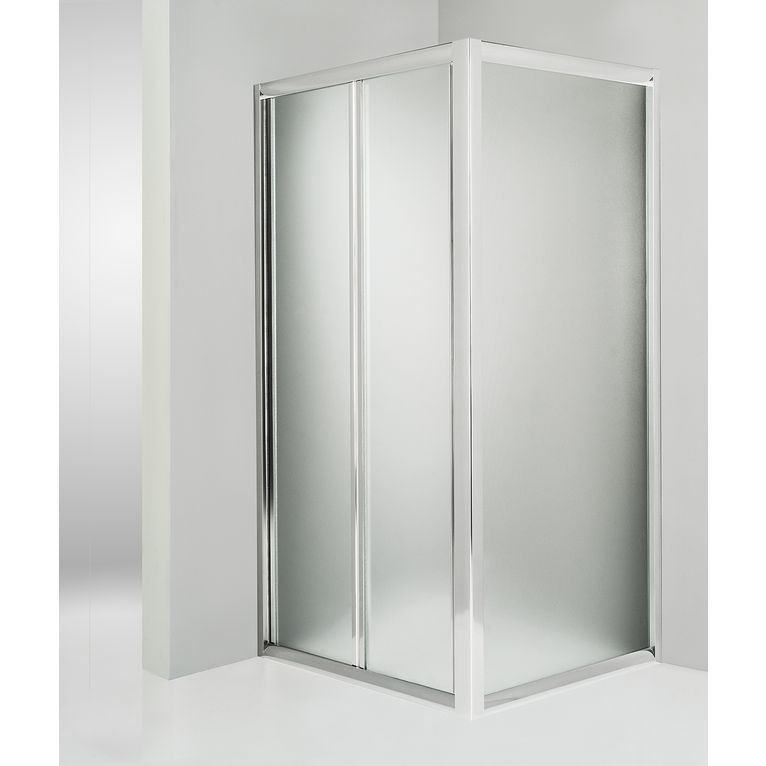 box doccia angolare anta fissa porta soffietto 100x60 cm opaco
