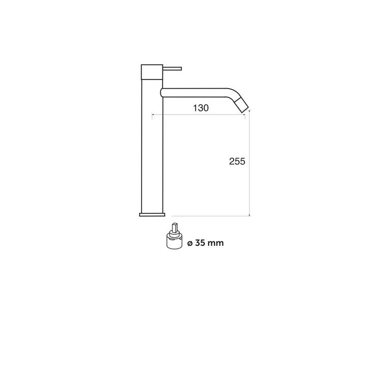 miscelatore monocomando lavabo alto con scarico click-clack saturno sa21