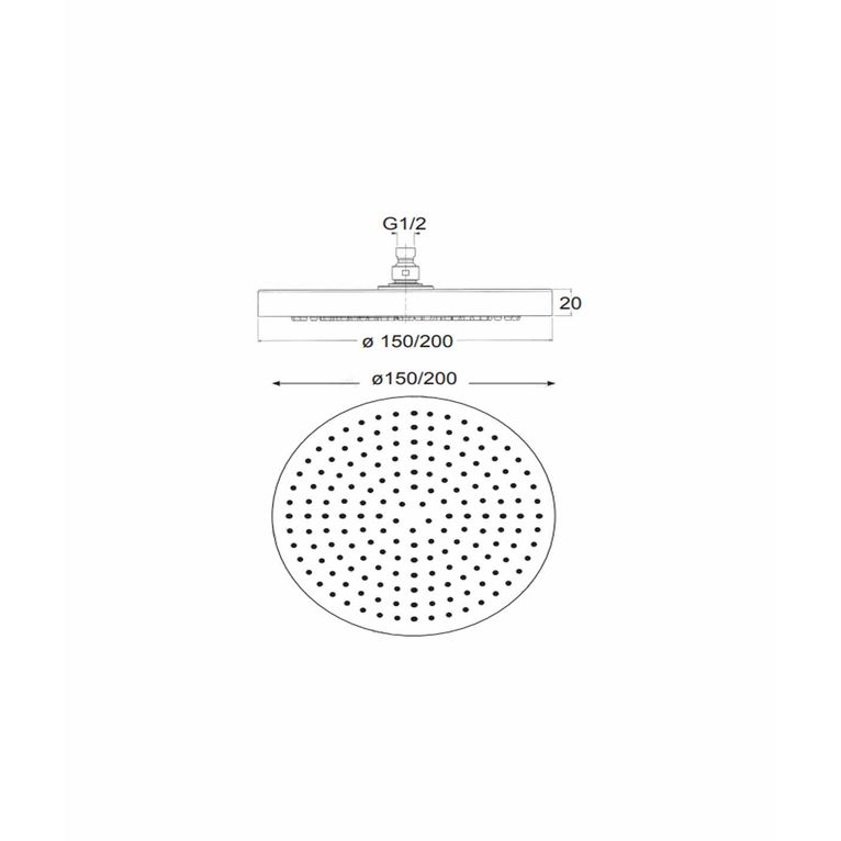 soffione london ac sd4918 in ottone ispezionabile serie sphera