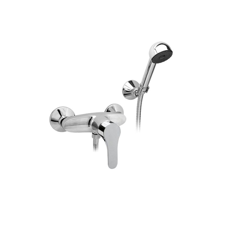 miscelatore monocomando lavello a parete spring sp50 v dc con kit doccia