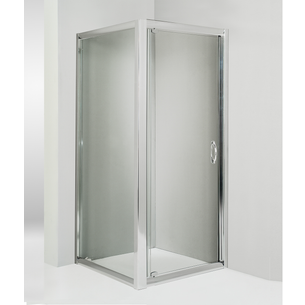 BOX DOCCIA ANGOLARE ANTA FISSA PORTA BATTENTE 90X70 CM TRASPARENTE
