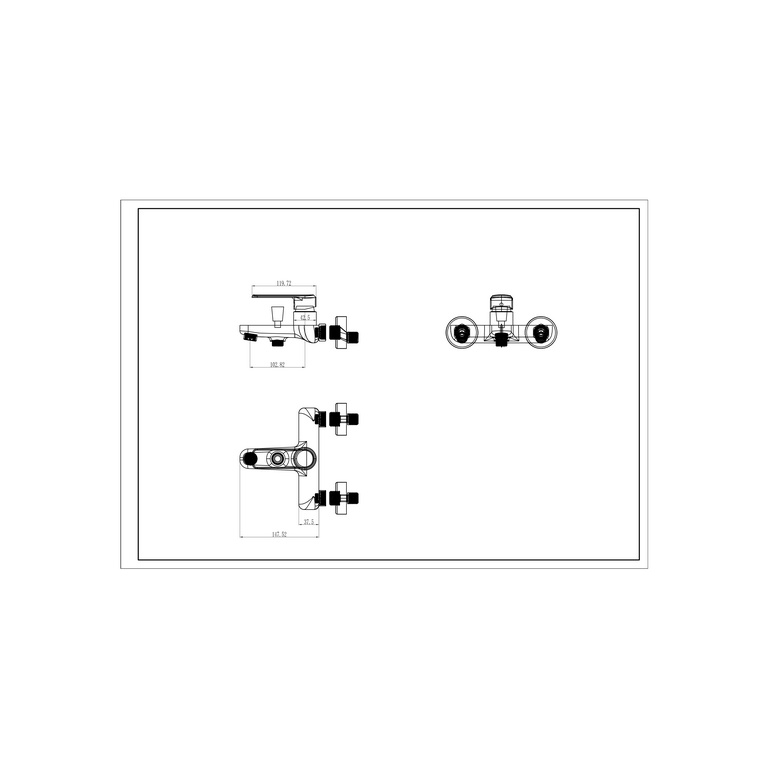 miscelatore vasca completo di kit doccia, flessibile, supporto e doccia multi getto serie hh