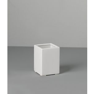 PORTA SPAZZOLINI CERAMICA BIANCO 7,6 CM SERIE TUBE-CUBE CAPANNOLI