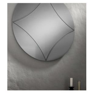 SPECCHIO CON DECORI INCISI ROTONDO 60 CM ART 1057-A SERIE LA PROGETTO