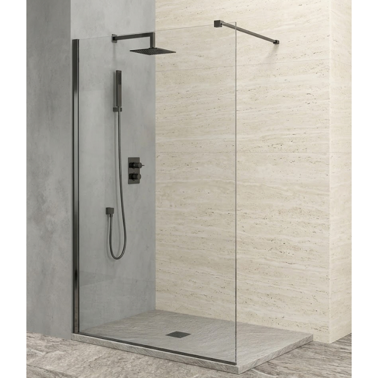 parete doccia walk in 100 cm serie dark trasparente