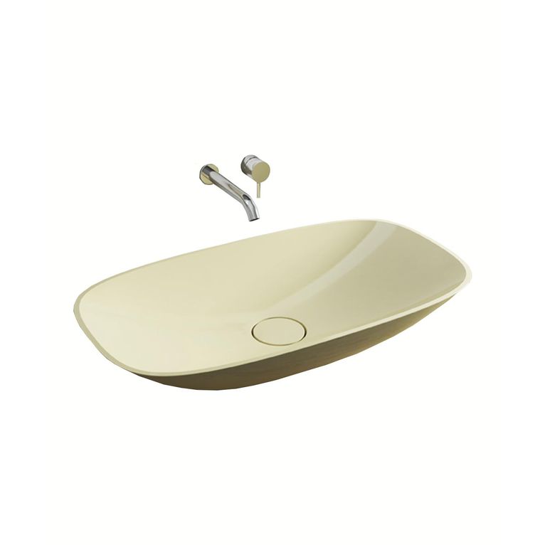 lavabo d'appoggio in luxolid 70x42 cm - soft big