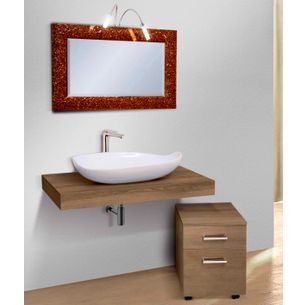 MOBILE MENSOLA PIANO D'APPOGGIO PORTA LAVABO 100 CM FINITURA K009