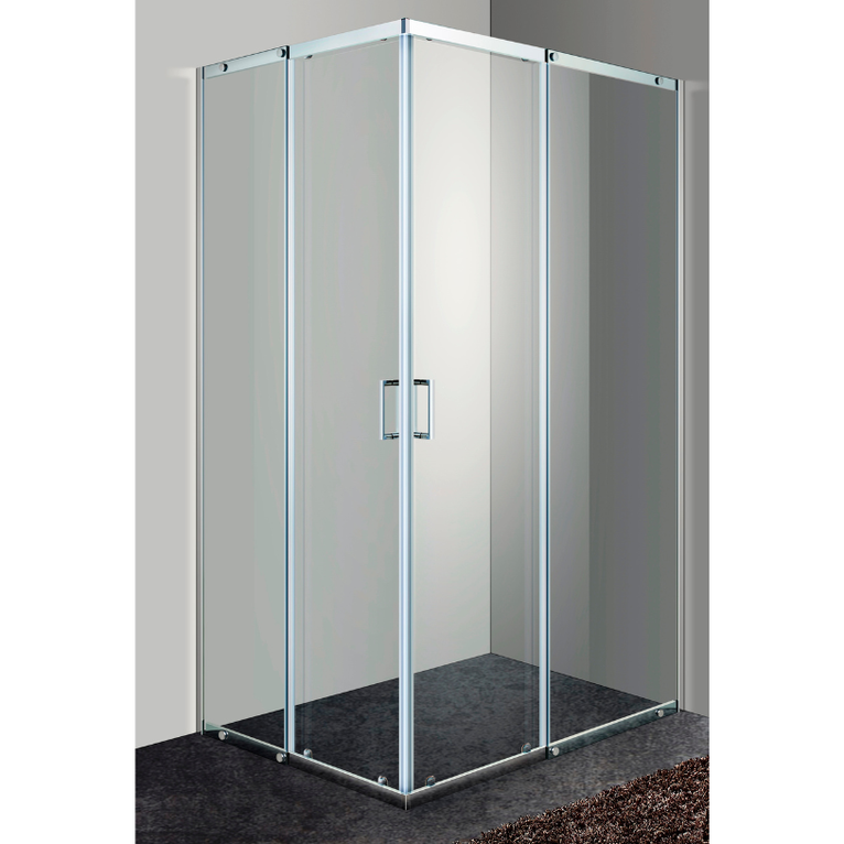 box doccia 60x90 cm angolare porta scorrevole trasparente - serie gemma