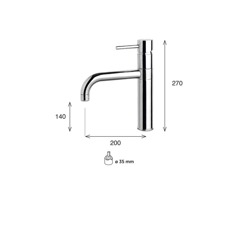 miscelatore monocomando cucina saturno sa70 cb