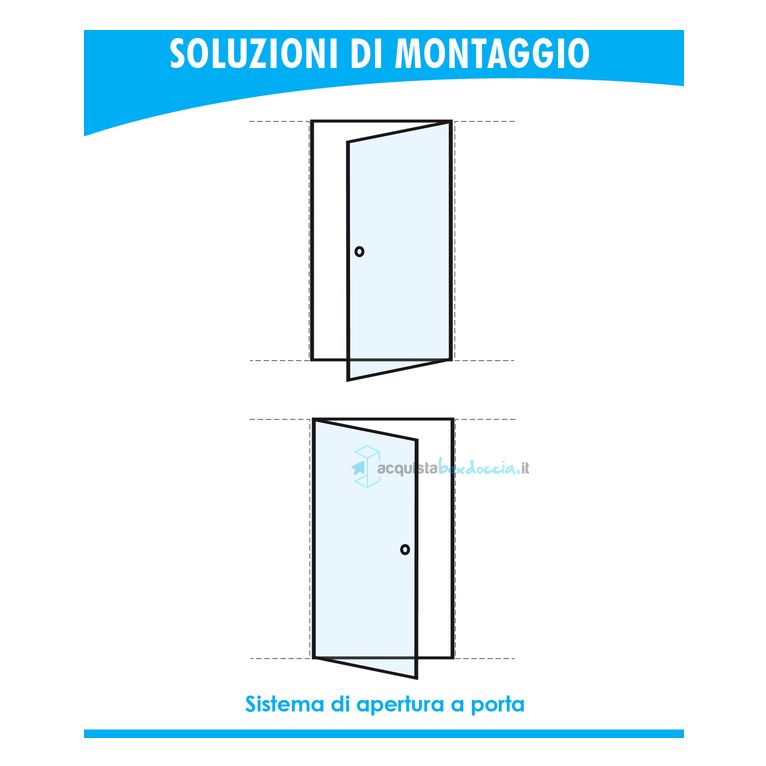 porta doccia battente 90 cm opaco