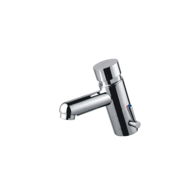 miscelatore lavabo temporizzato acqua calda e fredda completo di flessibili