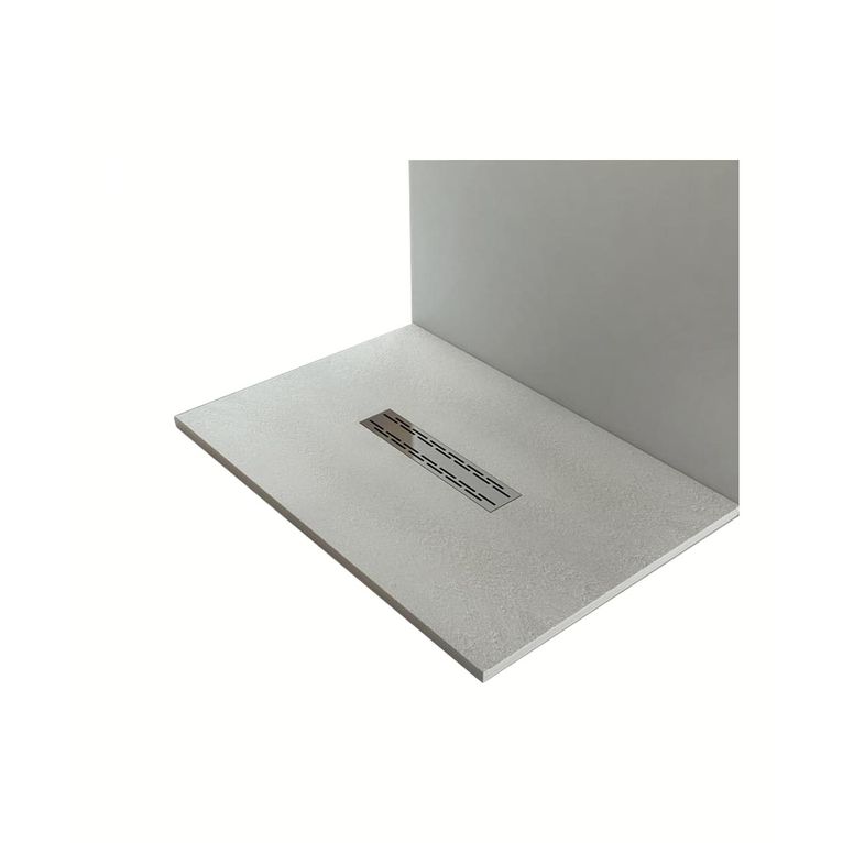 piatto doccia rettangolare in marmo-resina 90x120 cm - rocky lux