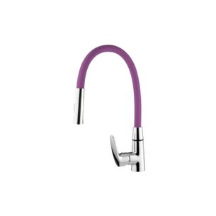 MISCELATORE MONOCOMANDO CUCINA CON CANNA SNODATA LILLA CON DOCCETTA A 2 GETTI AM719.5/11R