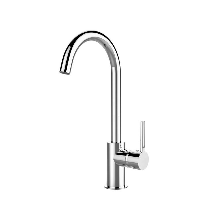 miscelatore cucina canna alta completo di flessibili serie mc