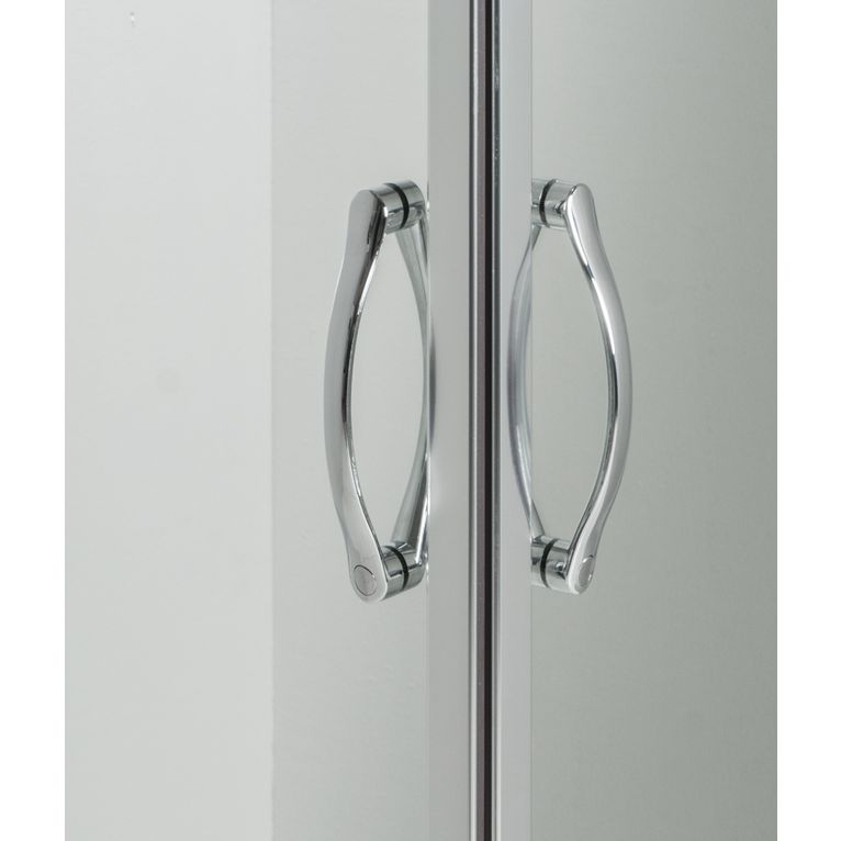 box doccia 65x120x65 cm 3 lati porta scorrevole trasparente