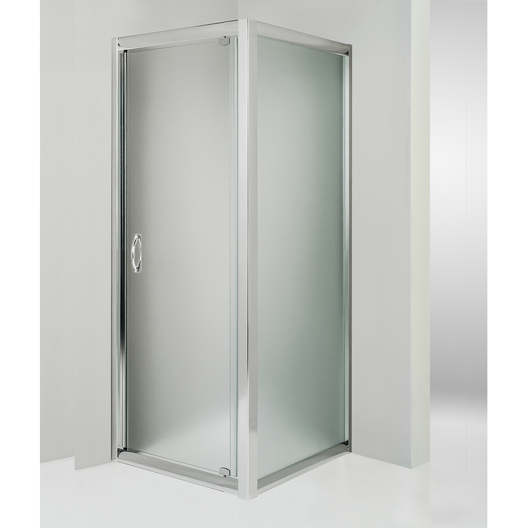 box doccia angolare anta fissa porta battente 70x90 cm opaco
