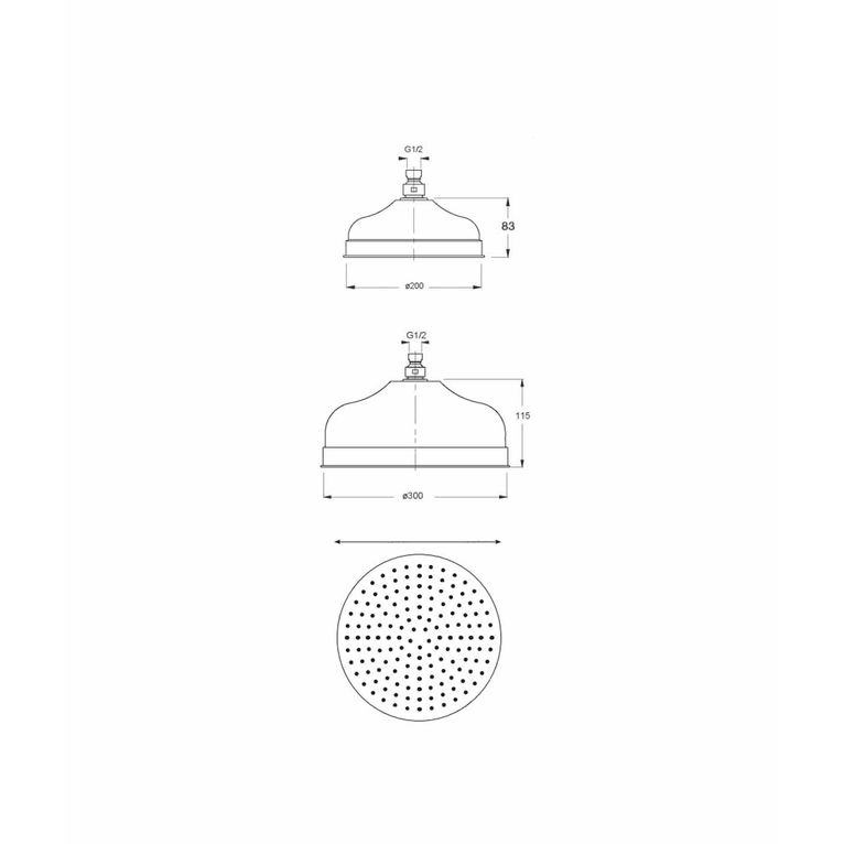 soffione lord sd4120 in ottone ispezionabile serie sphera