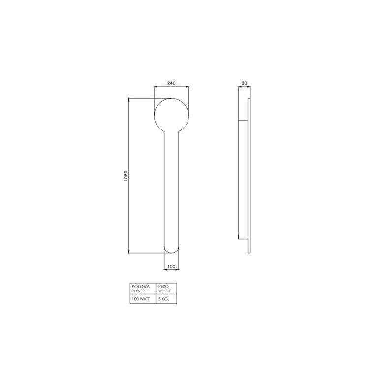 termoarredo scalda accappatoio elettrico a muro con interruttore on/off hom  - aneto