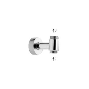 SUPPORTO INFERIORE IN OTTONE PER COLONNE CON ATTACCO ESTERNO U 3/4 ''-E1/2'' - 3910