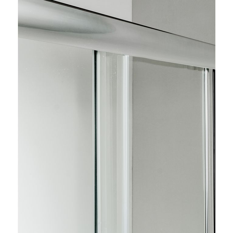 box doccia 3 lati con  2 ante fisse e porta scorrevole 85x170x85 cm trasparente 