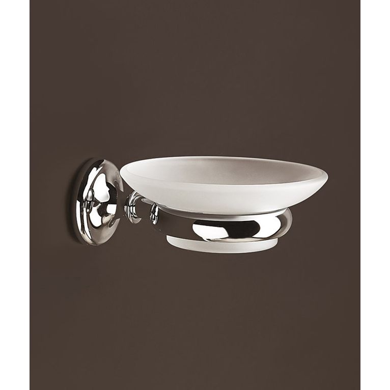 portasapone singolo cromo e ceramica bianco serie area capannoli