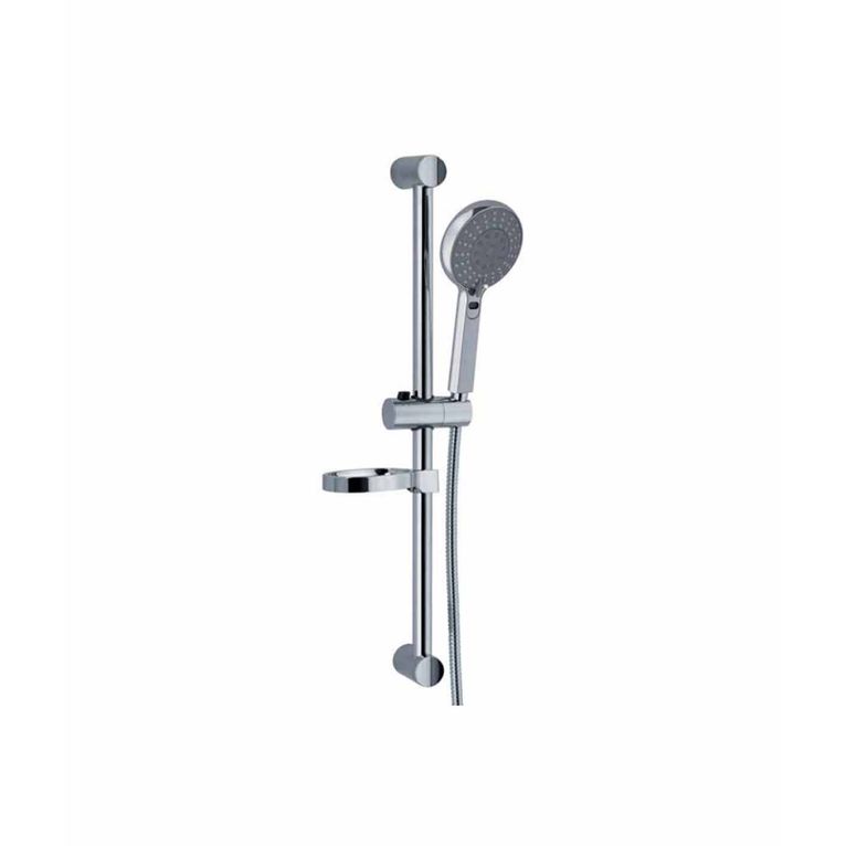 saliscendi firenze sl5f416t5cr in ottone completo di doccia diamante,portasapone e flessibile serie sphera