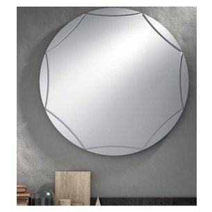 SPECCHIO CON DECORI INCISI ROTONDO 60 CM ART 1056-A SERIE LA PROGETTO