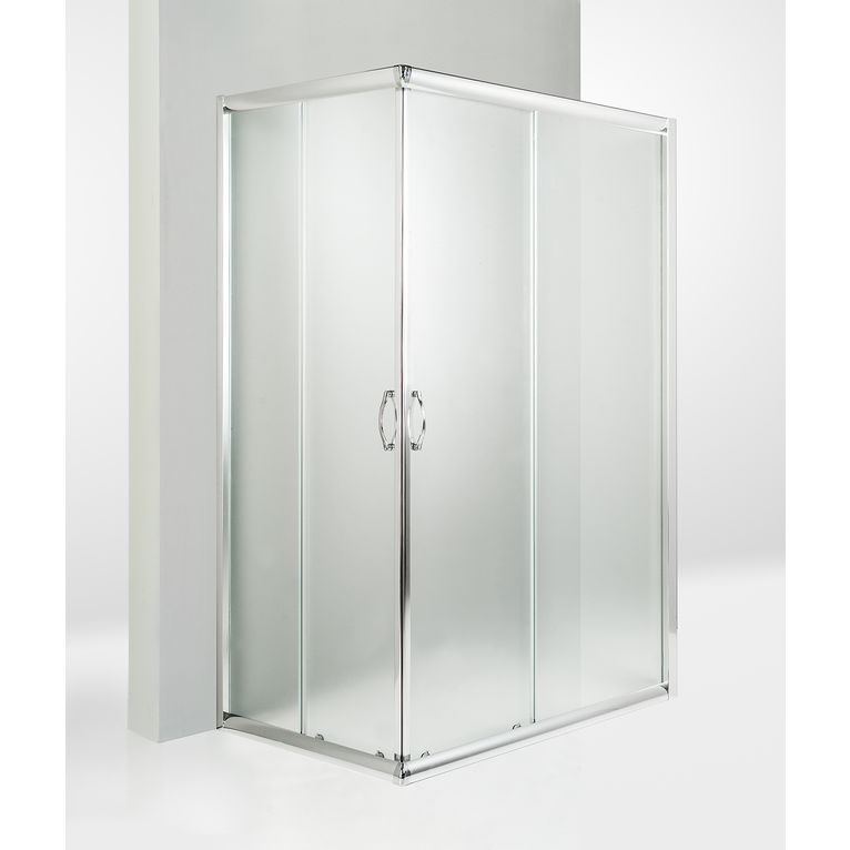 box doccia 80x65x80 cm 3 lati porta scorrevole opaco