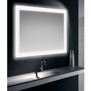 SPECCHIERA FILO LUCIDO 70X100 CM CORNICE SATINATA RETROILLUMINATA SU TUTTO IL PERIMETRO
